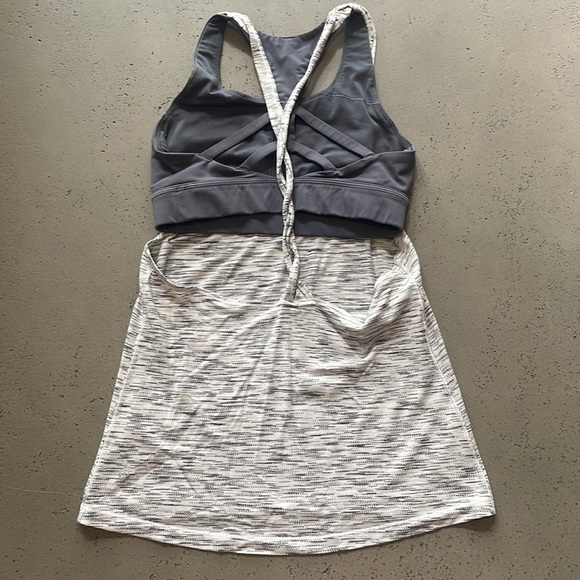 lululemon athletica Tops - lululemon athletica Charcoal and Heathered White Tank Top